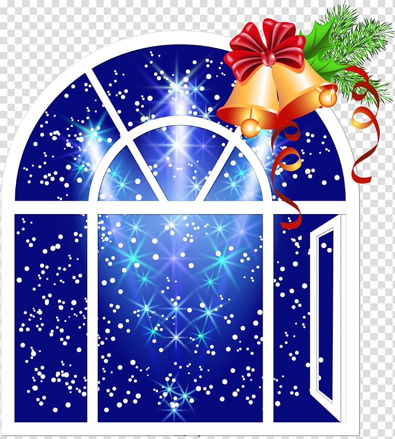 Christmas window Christmas window Santa Claus , window transparent background PNG clipart