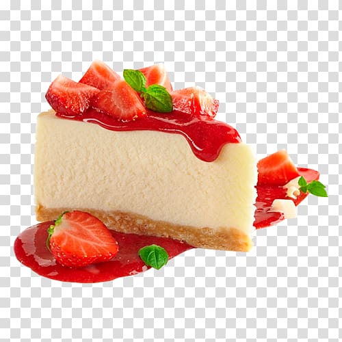 Cheesecake Cream Torte Tart , strawberry transparent background PNG clipart