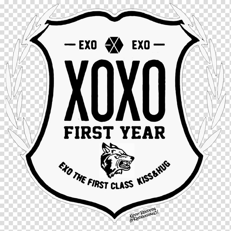XOXO EXO Wolf Logo K-pop, bts derp transparent background PNG clipart