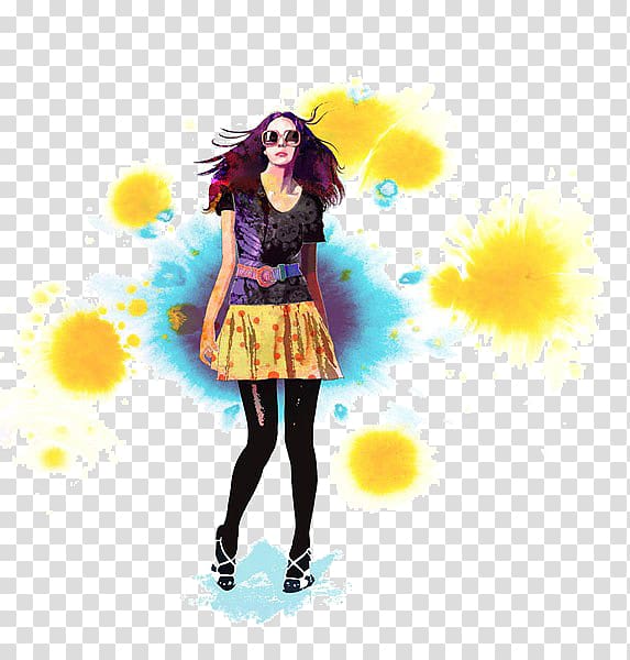 Woman Illustration, Cartoon woman material transparent background PNG clipart