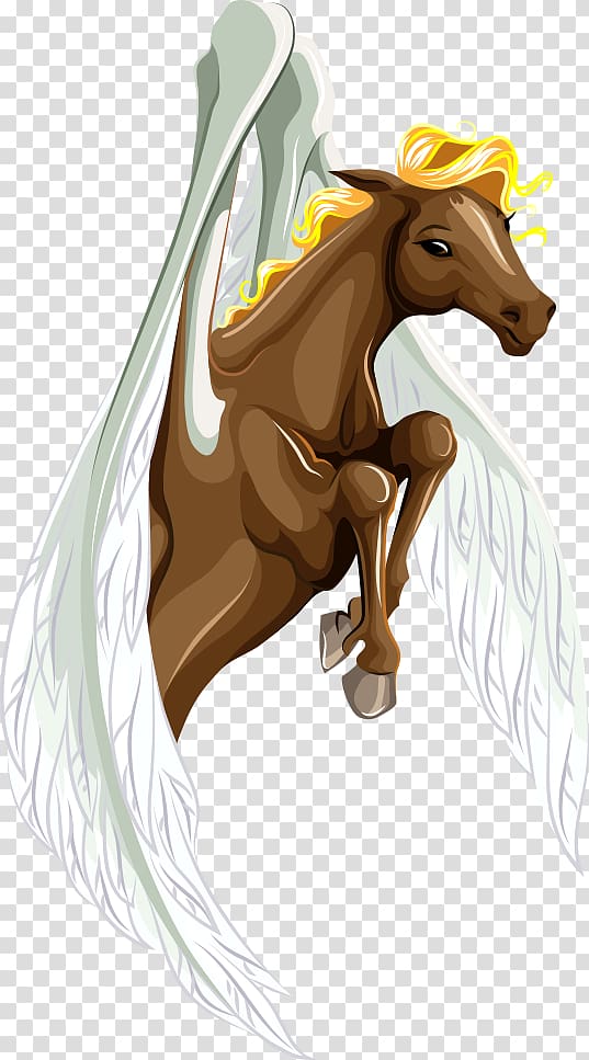 Akhal-Teke Gallop Mane Illustration, Pegasus painted transparent background PNG clipart