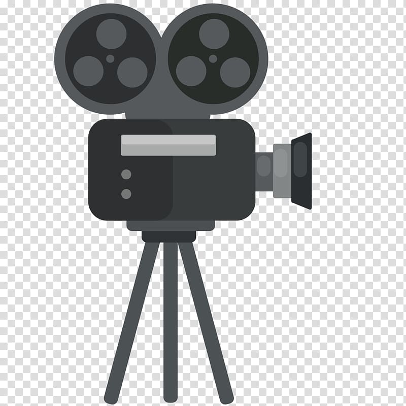 black film projector illustration, Video camera Videocassette recorder, Flat VCR transparent background PNG clipart