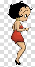 Betty Boop illustration, Betty Boop Side View transparent background PNG clipart