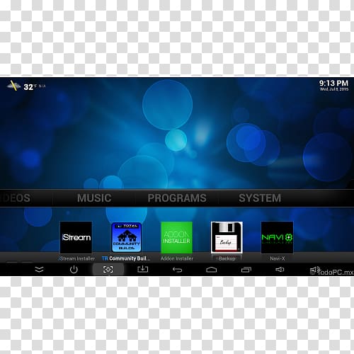 LED-backlit LCD Kodi Android TV Set-top box, android transparent background PNG clipart