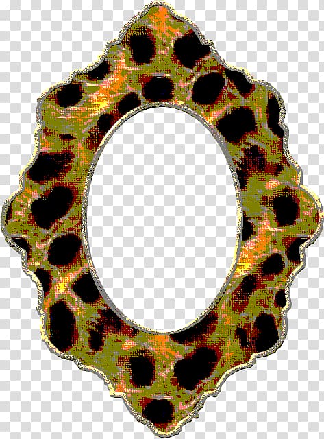 Metal Circle, leopard print transparent background PNG clipart