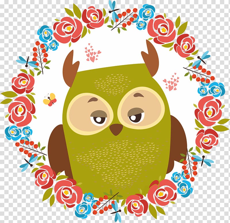 Baby Owls Drawing Cartoon, Garland cartoon bird transparent background PNG clipart