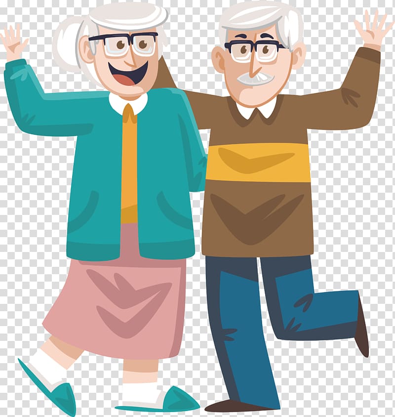 couple , The old couple who moved together transparent background PNG clipart