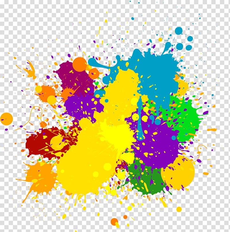 multicolored paint splash , Color , Free Stain Icon transparent background PNG clipart