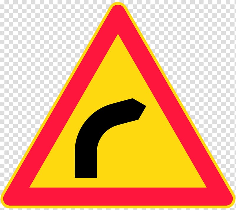 Bourbaki dangerous bend symbol Warning sign Traffic sign , FINLAND transparent background PNG clipart