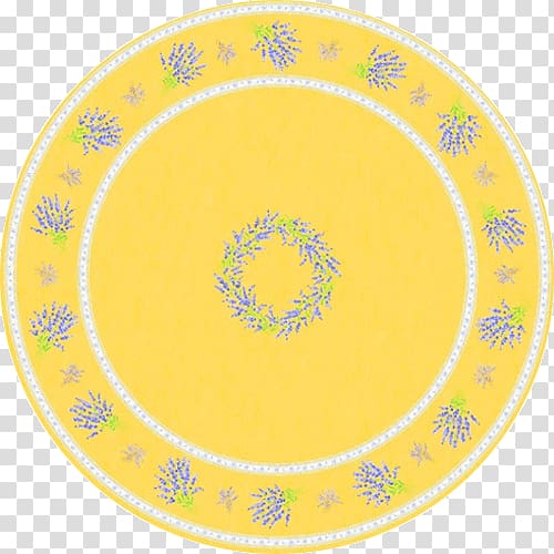 Valensole Platter Yellow Tablecloth Cotton, others transparent background PNG clipart