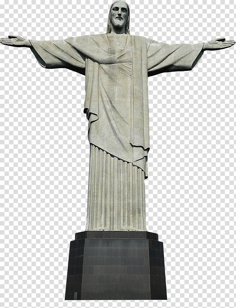 Christ the Redeemer statue illustration, Christ the Redeemer Copacabana, Rio de Janeiro Corcovado Ipanema Lapa, Rio de Janeiro, Jesus sculpture transparent background PNG clipart