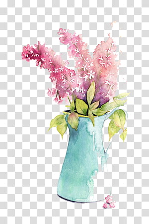watercolor flowers transparent background PNG clipart thumbnail