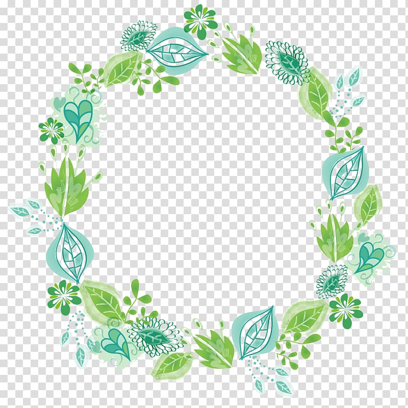 illustration leaf wreath, Euclidean Adobe Illustrator, A rounded border transparent background PNG clipart