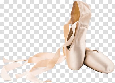 pair of beige toe shoes, Ballet Shoes transparent background PNG clipart