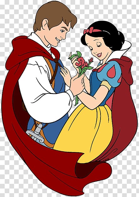 Snow White's Adventures Seven Dwarfs Prince Charming Disney Princess, Snow white and prince transparent background PNG clipart