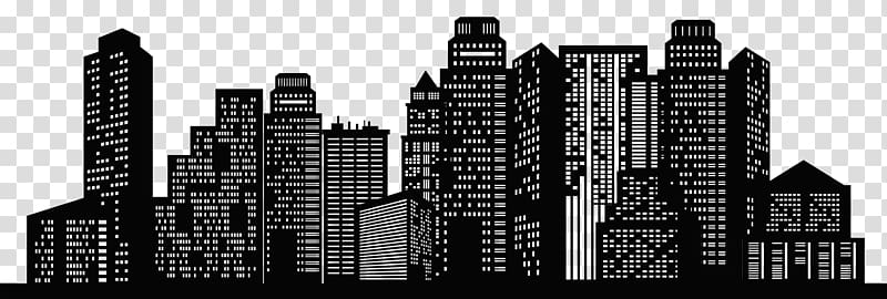 Cityscape Silhouette transparent background PNG clipart