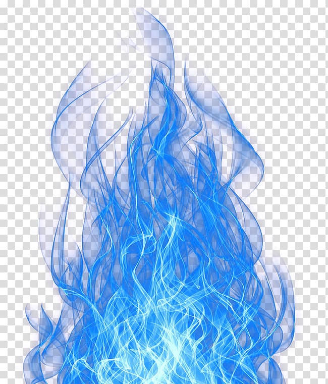 blue fire transparent background