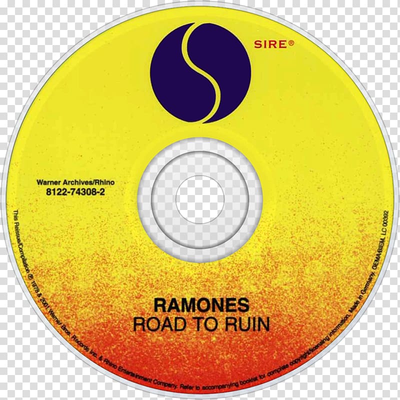 Compact disc Ramones Leave Home All the Stuff (And More) Volume One Road to Ruin, ramones transparent background PNG clipart
