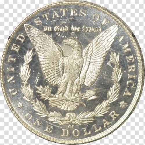 Dollar coin Morgan dollar Proof coinage 1804 dollar, silver dollar eucalyptus transparent background PNG clipart