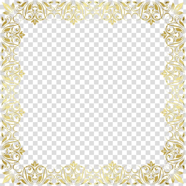 rectangular gold frame illustration, Yellow Placemat Area Pattern, European gorgeous gold lace transparent background PNG clipart
