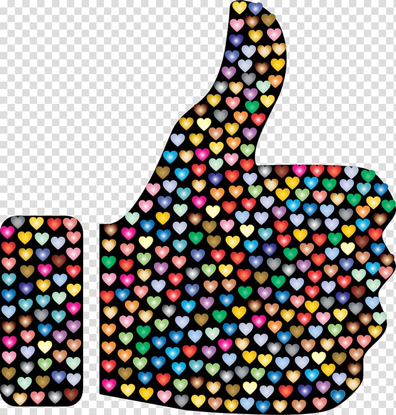 Thumb signal , silhouette prismatic color transparent background PNG clipart