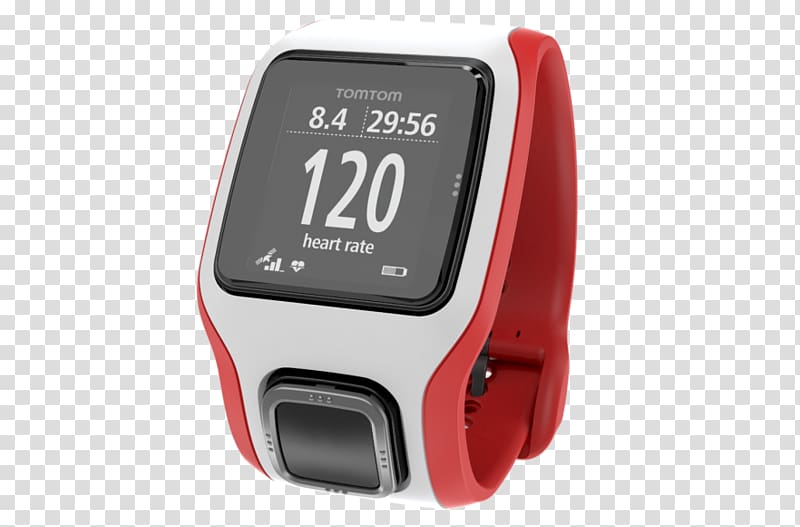 GPS Navigation Systems TomTom Runner GPS watch Electronic visual display, watch transparent background PNG clipart