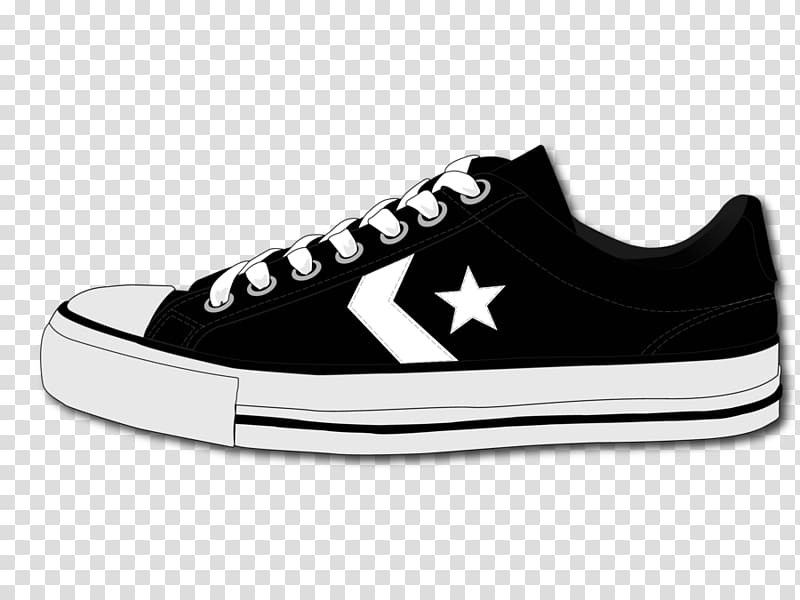 unpaired black and white Converse Cons low-top sneaker illustration , Converse Shoe Chuck Taylor All-Stars Sneakers , Shoes transparent background PNG clipart