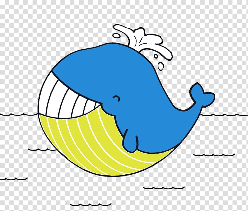 Whale Cartoon Illustration, Sea blue whale transparent background PNG clipart