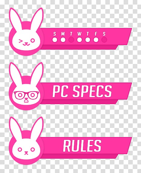 Overwatch D.Va Twitch.tv Streaming media Rabbit, twitch symbol transparent background PNG clipart