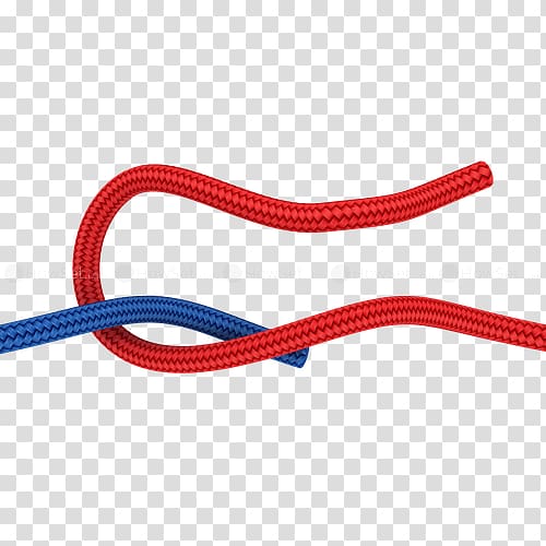 Shoelace knot Butterfly loop Rope Red, rope transparent background PNG clipart