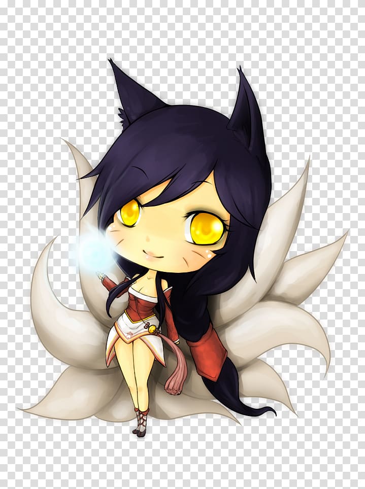 League of Legends Dota 2 Summoner Ahri Nine-tailed fox, nine tailed fox transparent background PNG clipart