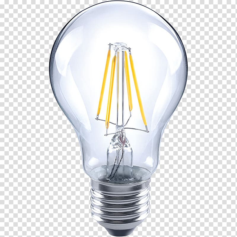 Light-emitting diode LED lamp LED filament Incandescent light bulb, light transparent background PNG clipart