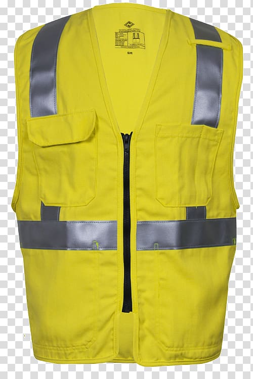 Gilets High-visibility clothing Personal protective equipment Workwear, safety vest transparent background PNG clipart