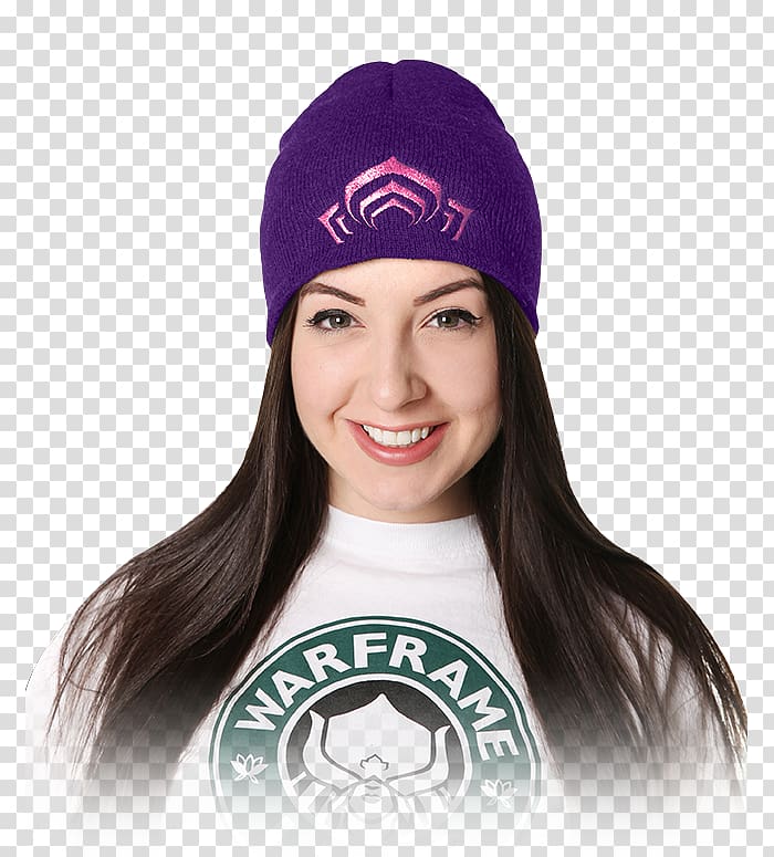 Beanie Warframe Knit cap Clothing Knitting, purple lotus transparent background PNG clipart