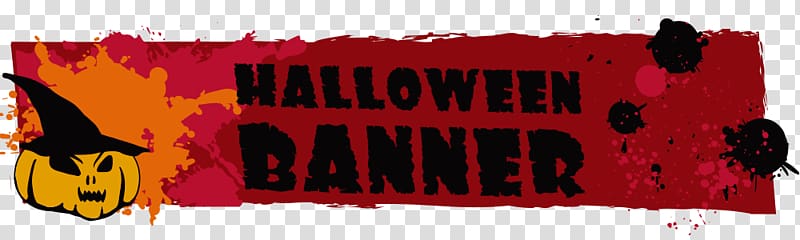 Red Banner Icon, Dark red Halloween banners material transparent background PNG clipart