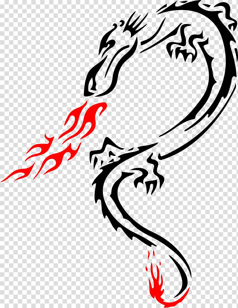 Dragon Fire Tattoo , tattoo transparent background PNG clipart