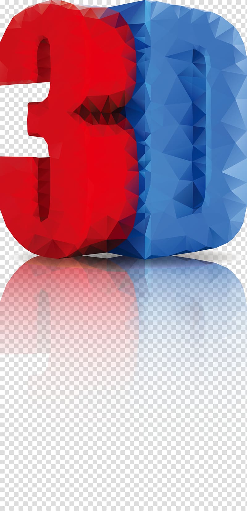 3D computer graphics Microsoft Word 3D film, The effect of red and blue 3D word transparent background PNG clipart