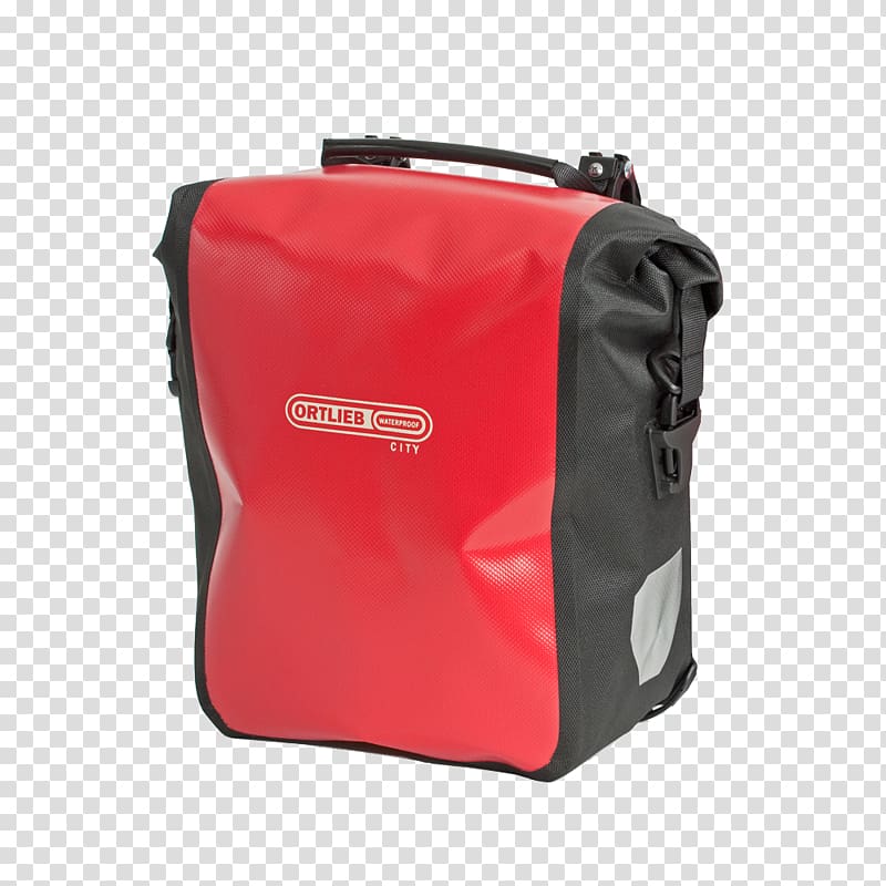 Pannier Bicycle ORTLIEB GmbH Bag Fietstas, red city transparent background PNG clipart