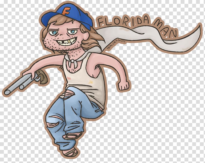 Florida Man Motorcycle Cartoon, Winner man transparent background PNG clipart