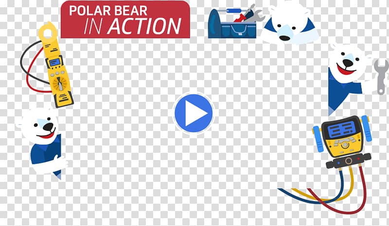 Polar Bear Air Conditioning Refrigeration Logo, polar bear transparent background PNG clipart