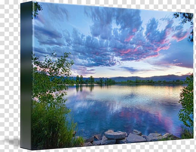Painting Pond Frames Inlet Sky plc, painting transparent background PNG clipart