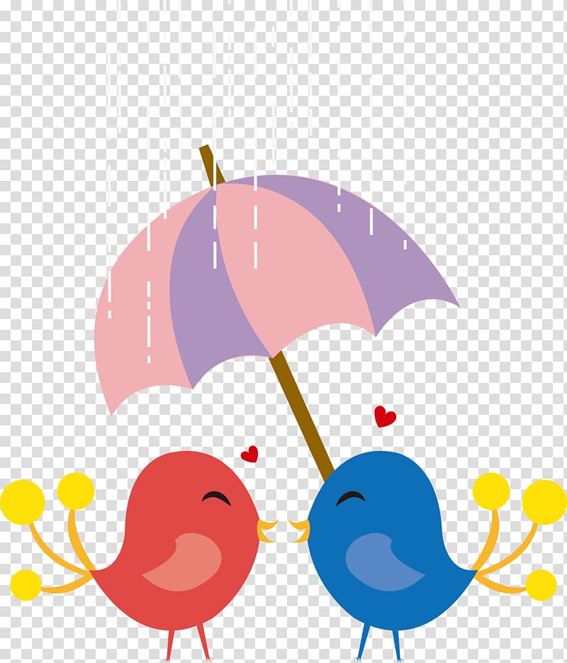 Lovebird Umbrella , Umbrella birds transparent background PNG clipart