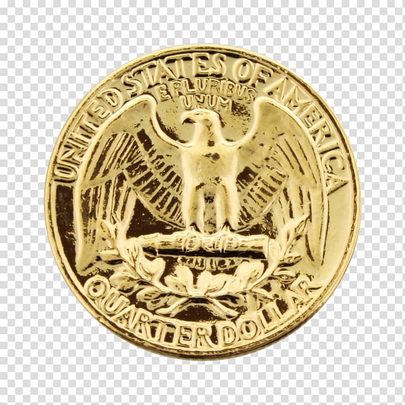 Dollar coin Gold Quarter United States Dollar, quarter transparent background PNG clipart