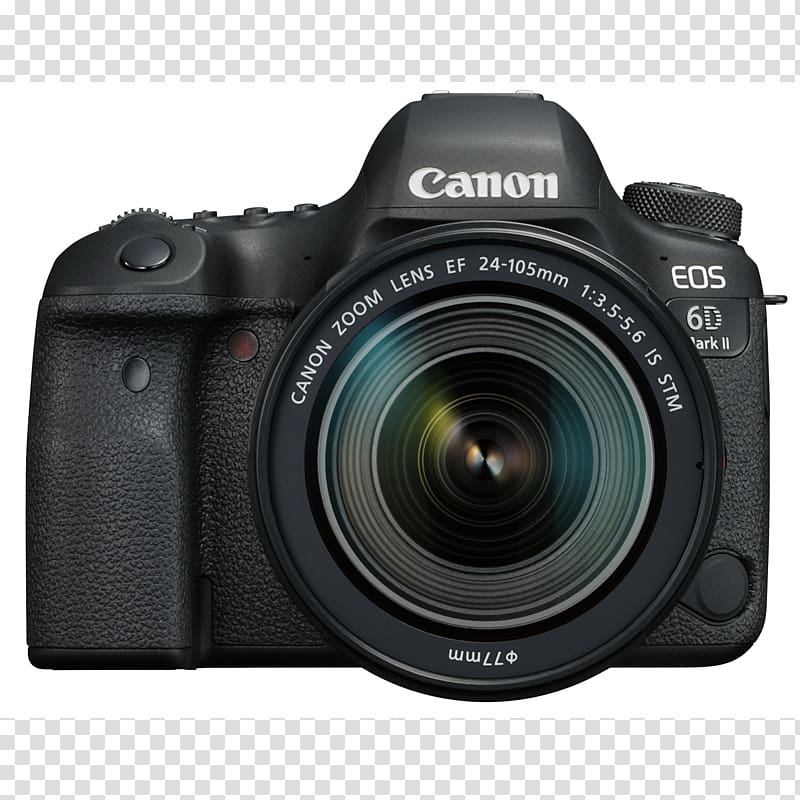 Canon EOS 6D Mark II Canon EF 24–105mm lens Canon EOS 5D Mark II Canon EOS 5D Mark IV, Camera transparent background PNG clipart