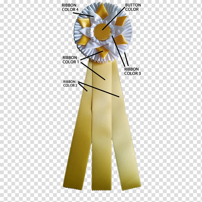 Ribbon Rosette Award Yellow Outerwear, ribbon transparent background PNG clipart