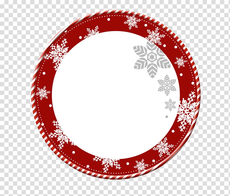 christmas snowflake round frame transparent background PNG clipart