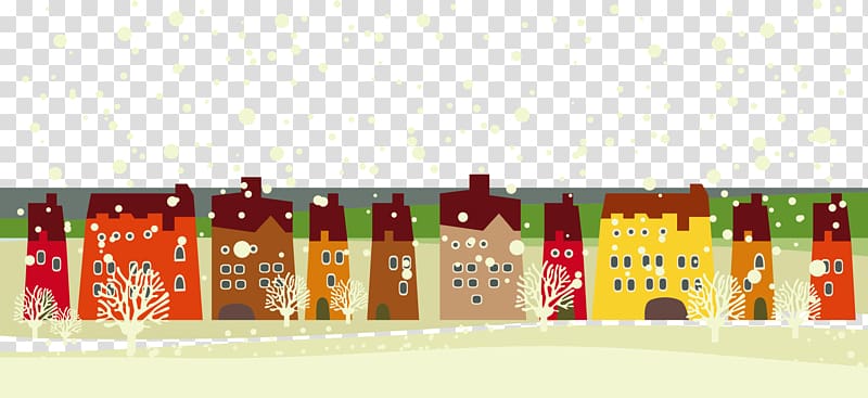 Housing Window Snow House, Colorful house transparent background PNG clipart