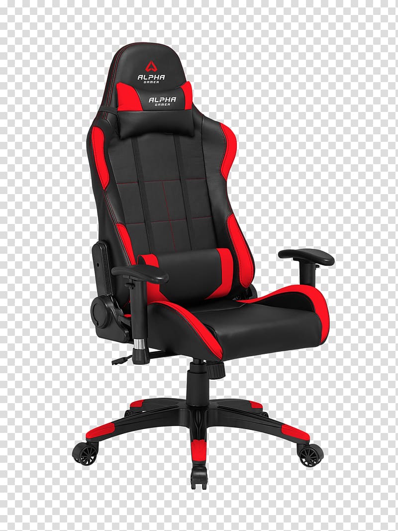 Gamer Red Chair Electronic sports Black, chair transparent background PNG clipart