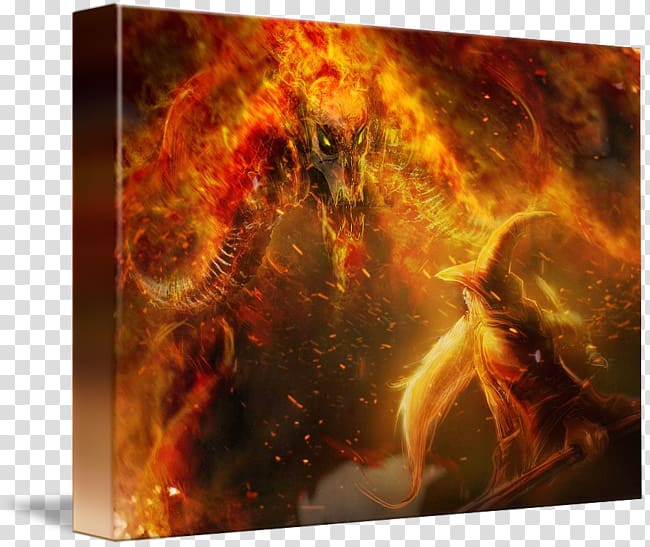Gandalf Gollum Balrog The Lord of the Rings Art, others transparent background PNG clipart