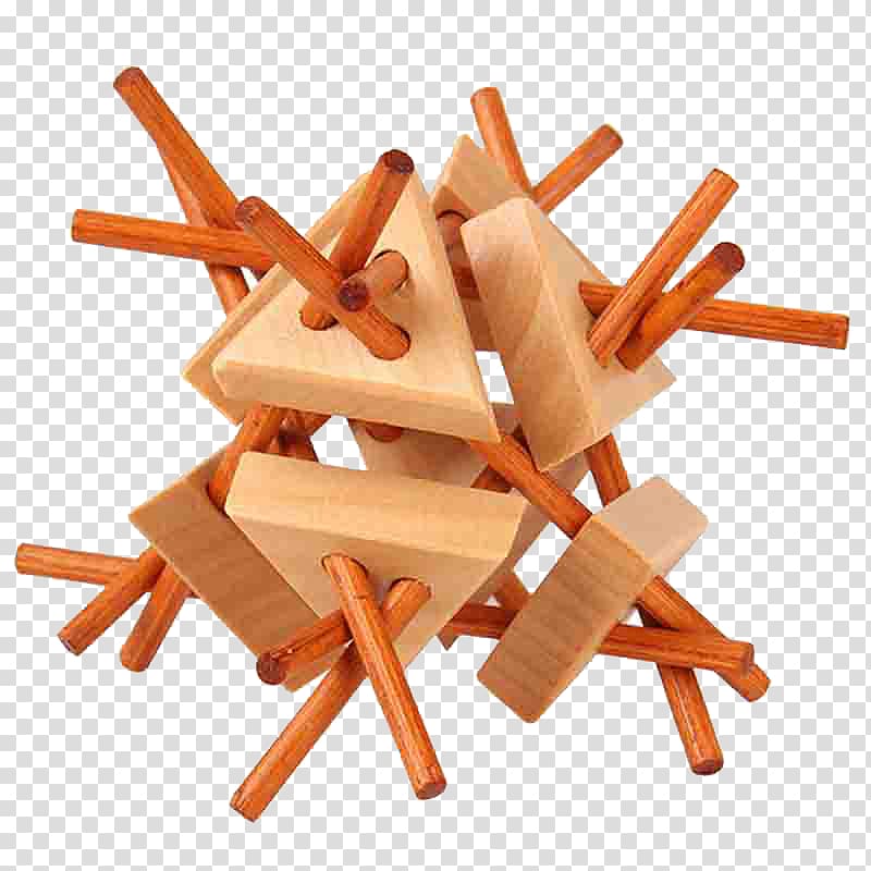 Burr puzzle Toy Wood, Luban wood lock transparent background PNG clipart